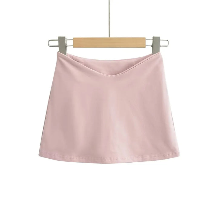 Dame A-linje mini skirt lavet af let og åndbart stof med elastisk talje Stilla