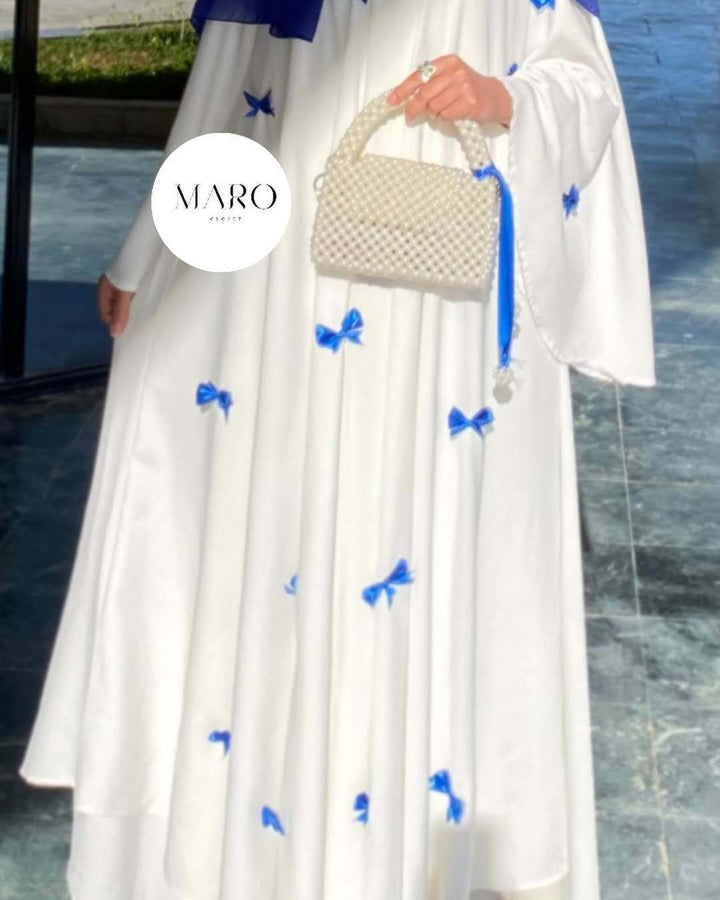 Dame elegant Maxikjole med fine flæser og florale accenter Stilla