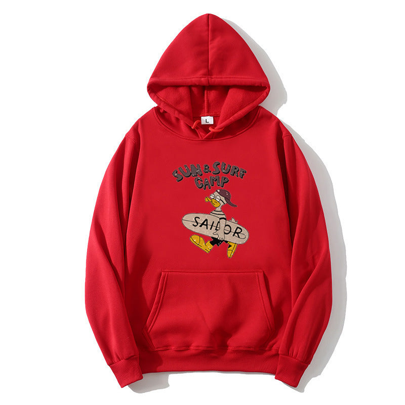 Kvinders hoodie med sjov surf motiv Skovae