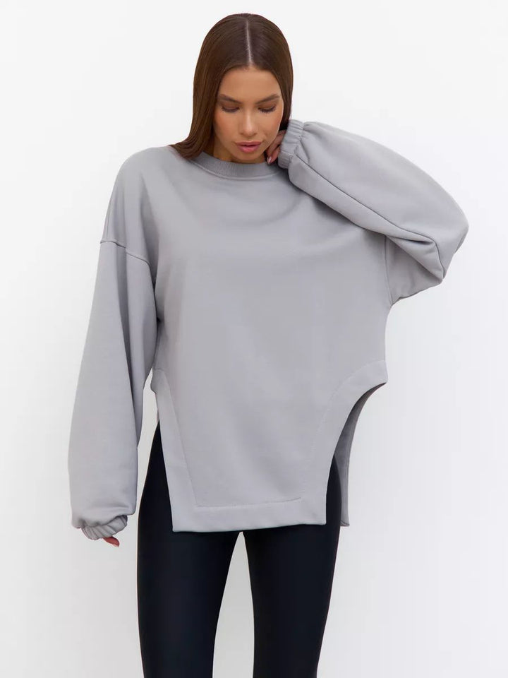 Dame Oversized Sweatshirt med unik skulderdetalje og afslappet pasform Stilla