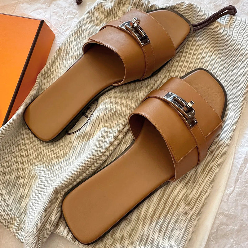 Herrer Sleek justerbare Slide Sandaler Stilla