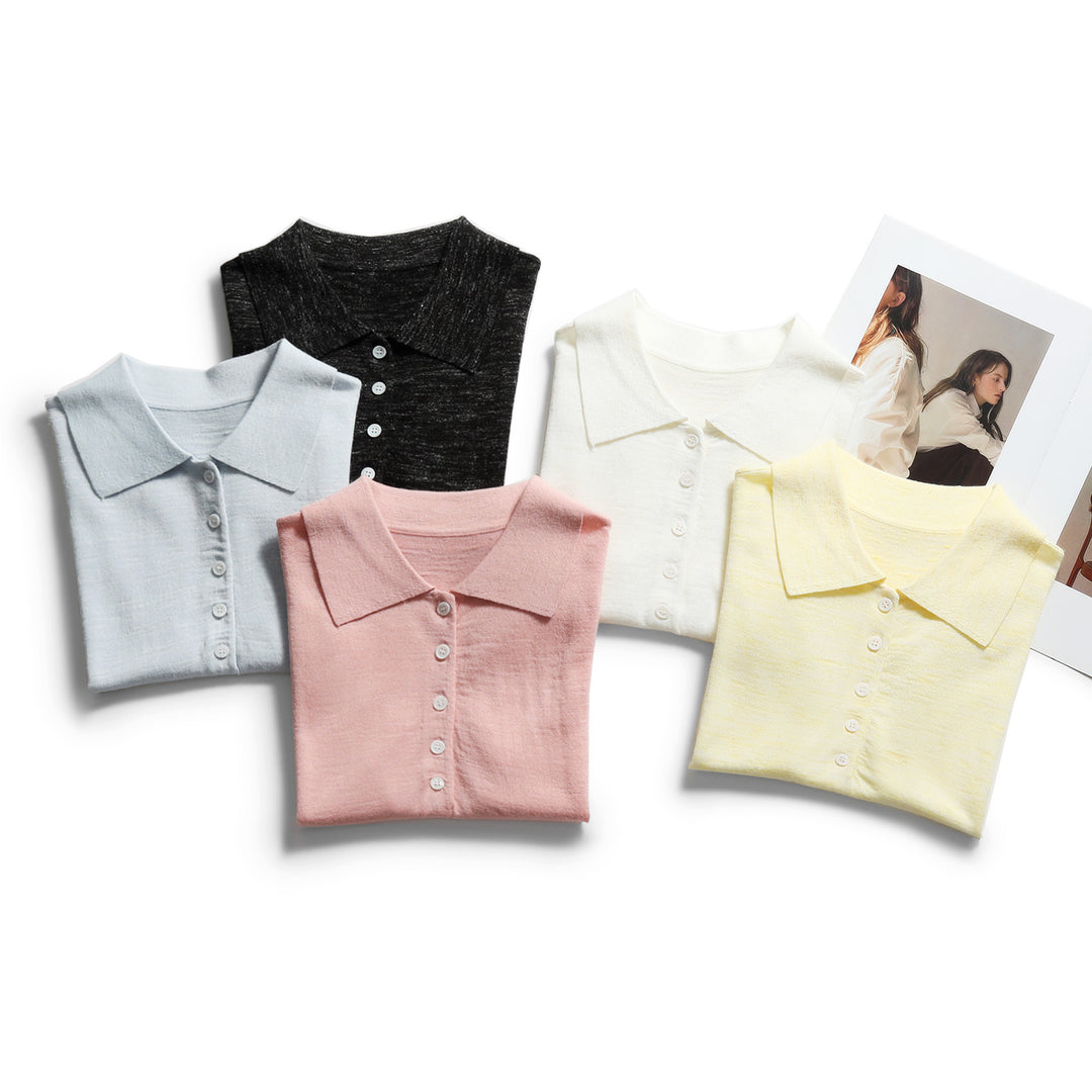 Femme Cap ærme Polo Top Stilla