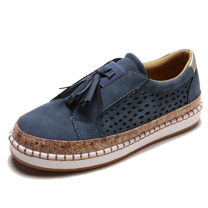 Dame Komfortable Slip-On Fritidssko med modedesign med pyntet kvast Stilla