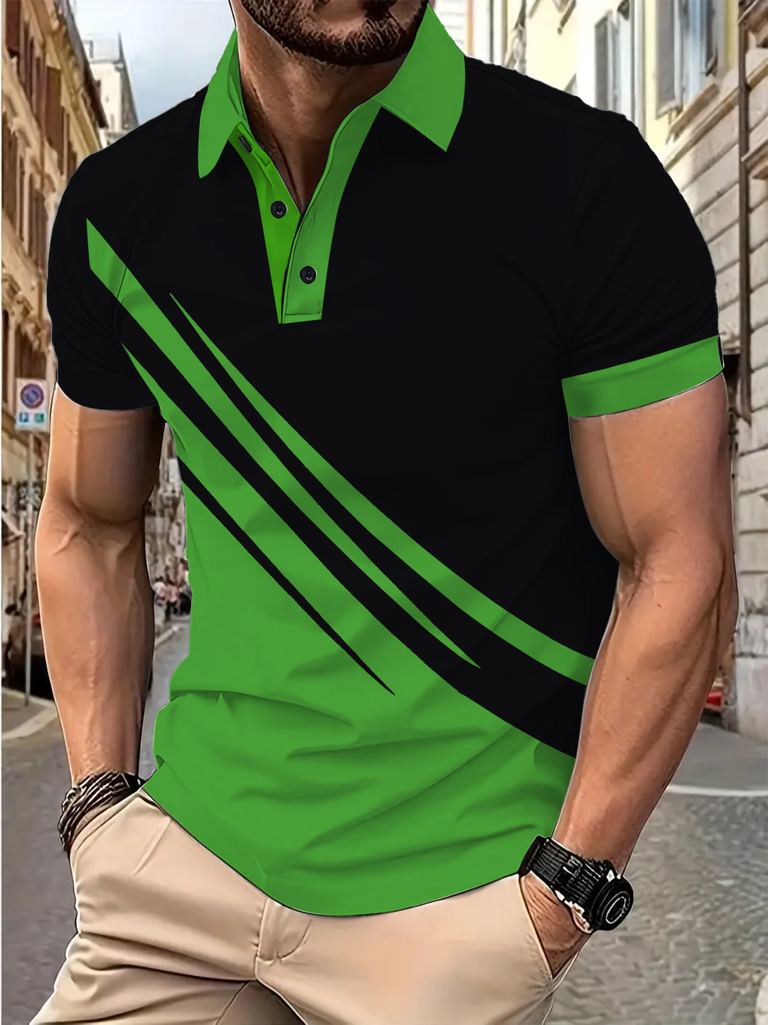 Herrer Poloshirt med moderne sportslig design og åndbare egenskaber Stilla