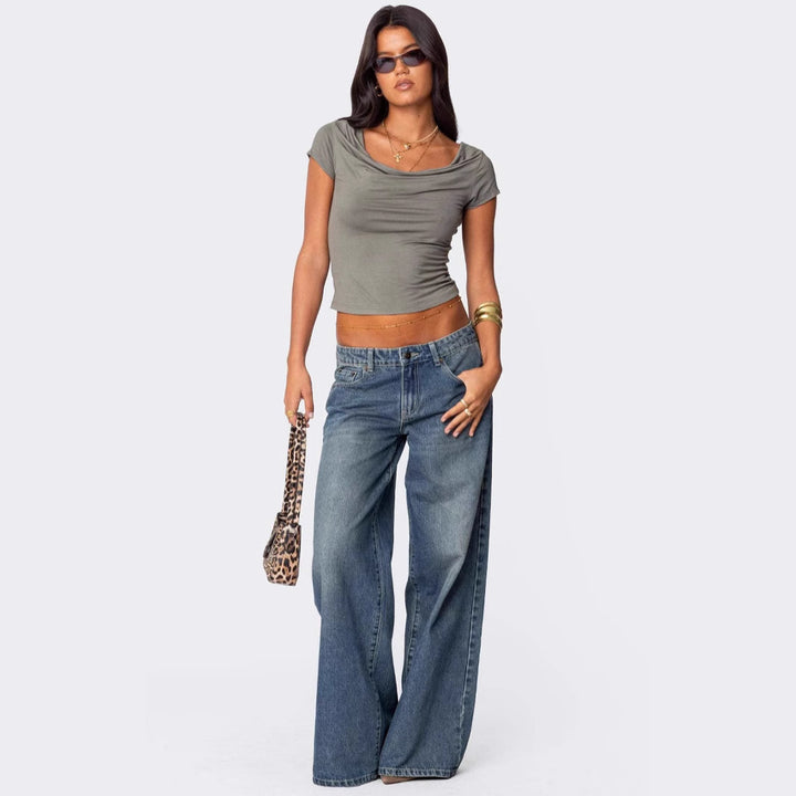 Dame Løs skåret jeans med høj talje og elegant snit Stilla
