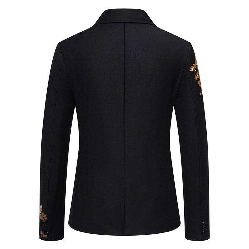 Herrer Elegant Floral Broderet Blazer Stilla