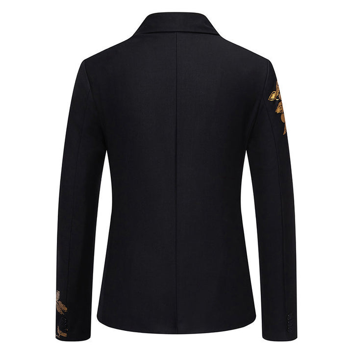 Herrer Elegant Floral Broderet Blazer Stilla