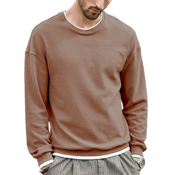 Herrer afslappet sweatshirt lavet af åndbart materiale med struktureret design Stilla