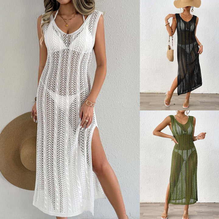 Dame Hæklet Maxi Cover-Up Kjole Stilla