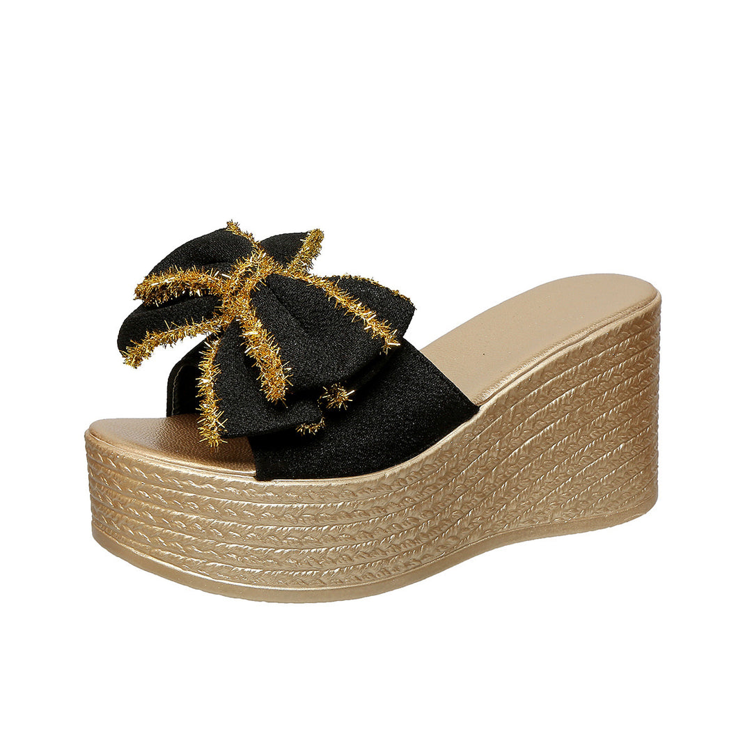 Dame Platform-sandaler med stort sløjfe-design og skridsikker sål Stilla