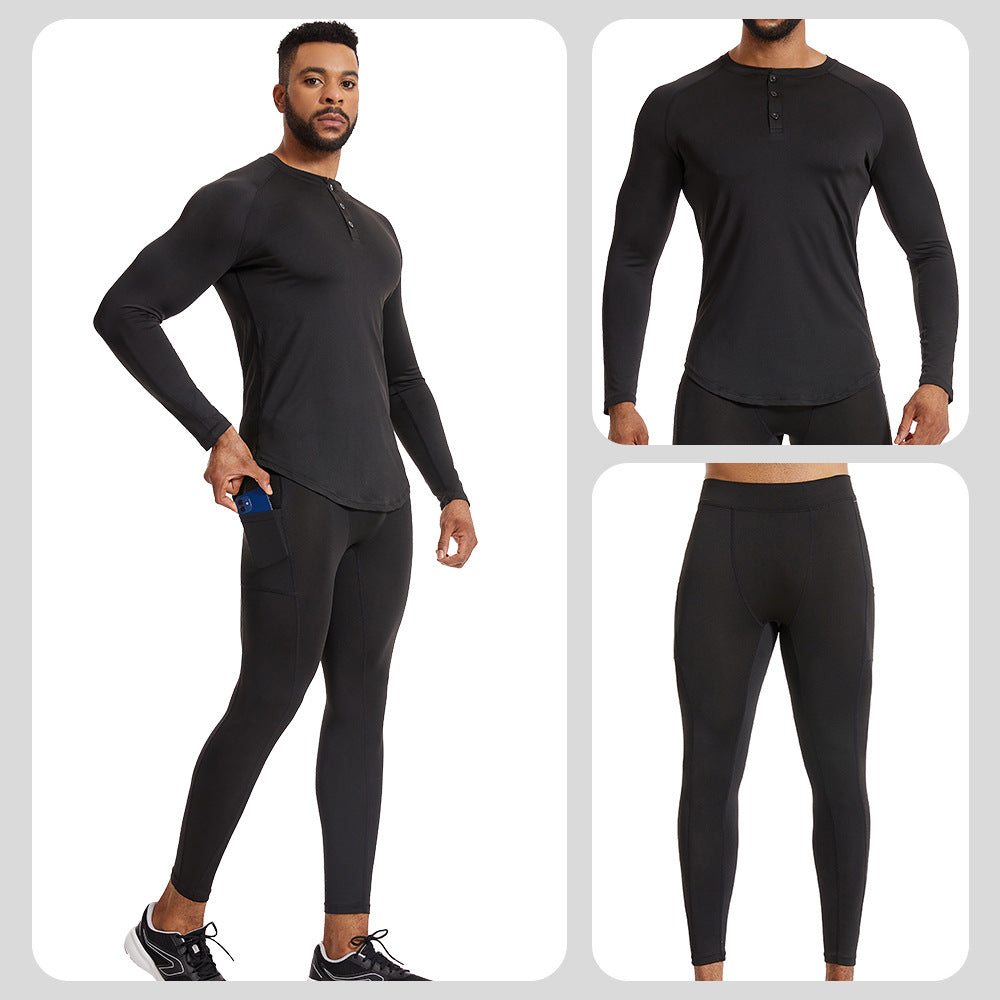 Herre funktionsshirt med områdespecifikke syninger og kompressions leggings Stilla