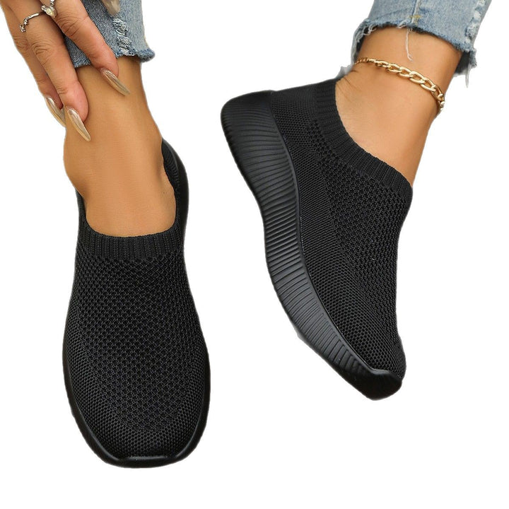 Dame Sneakers i åndbart strikdesign Stilla
