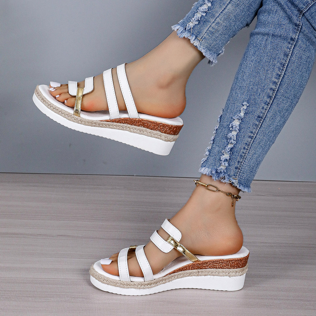 Damer Komfortable Espadriller med fashionable remme og åndbart fodseng Stilla