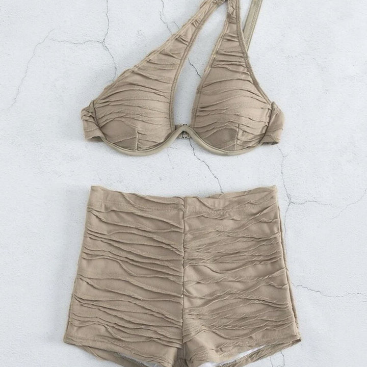 Dame bikini sæt med innovative flæsedetaljer og asymmetrisk udskæring Stilla