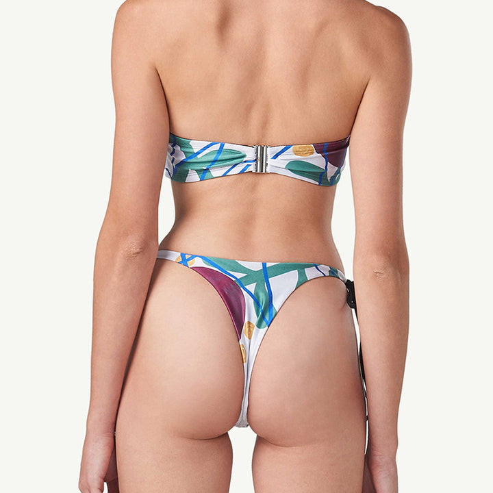 Dame bandeau-bikini med stilfuldt bindesystem Skovae