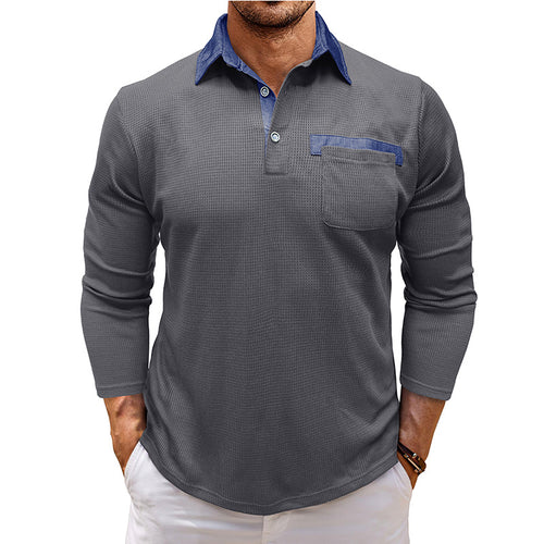 Herrer langærmet polo T-shirt Stilla