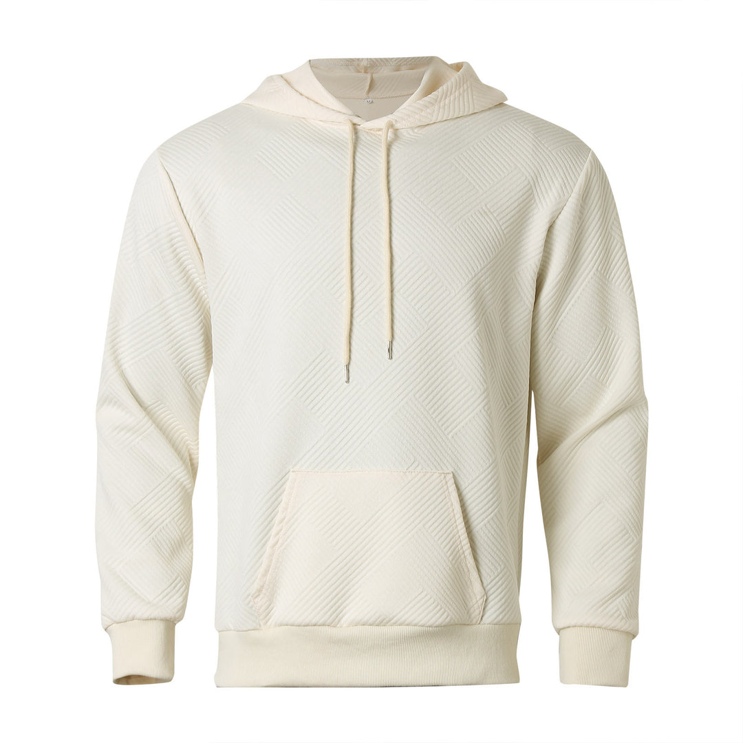 Herre hoodie med struktureret design og praktisk kængurulomme Stilla
