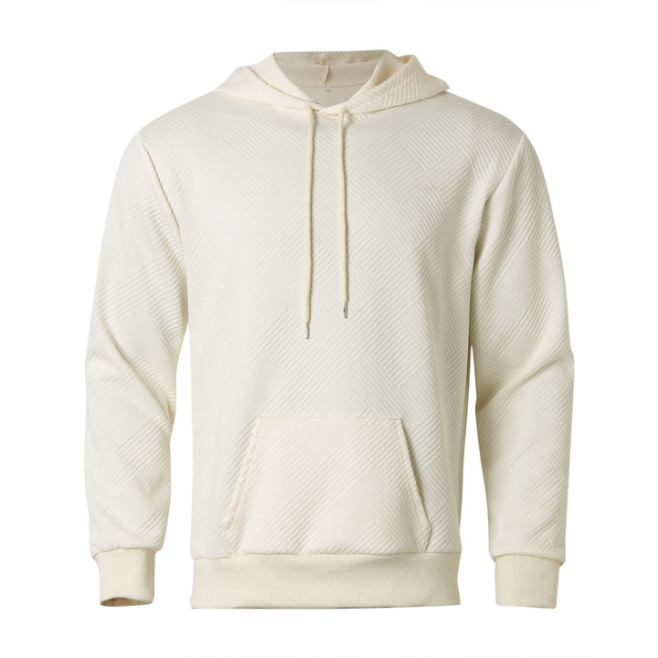 Herre hoodie med struktureret design og praktisk kængurulomme Stilla