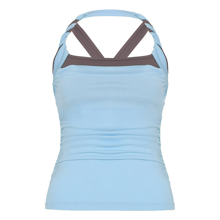 Dame Sporty Tanktop med moderne stropdesign og figurskabende snit Skovae
