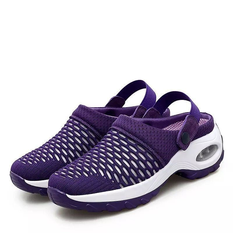 Dame Komfortable Clogs med åndbart netdesign og polstret indersål Stilla