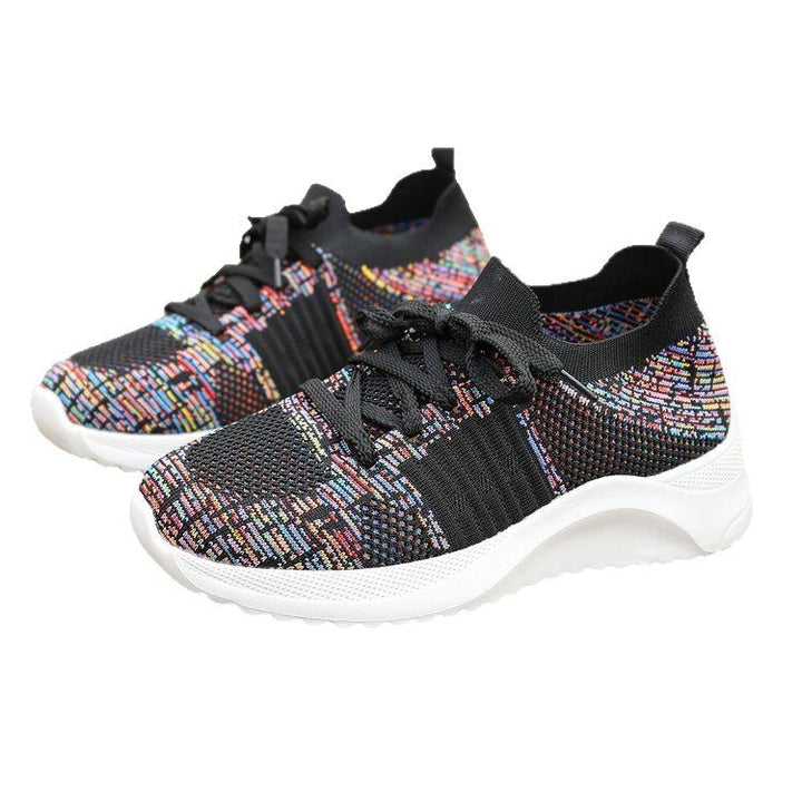 Dame Sporty Sneakers med åndbart strik-overflade og polstret sål Stilla