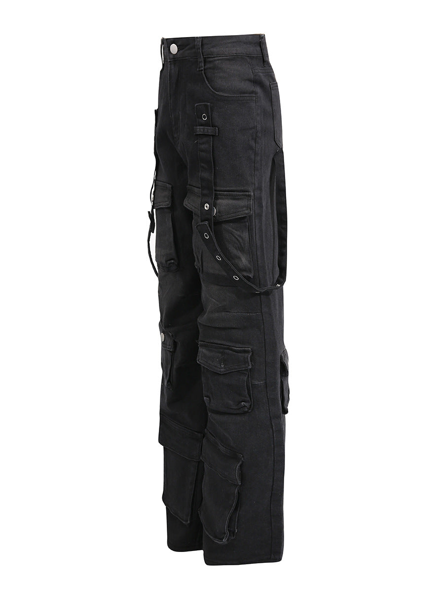 Dame Cargo-jeans i afslappet oversized snit med funktionelle lommer Stilla