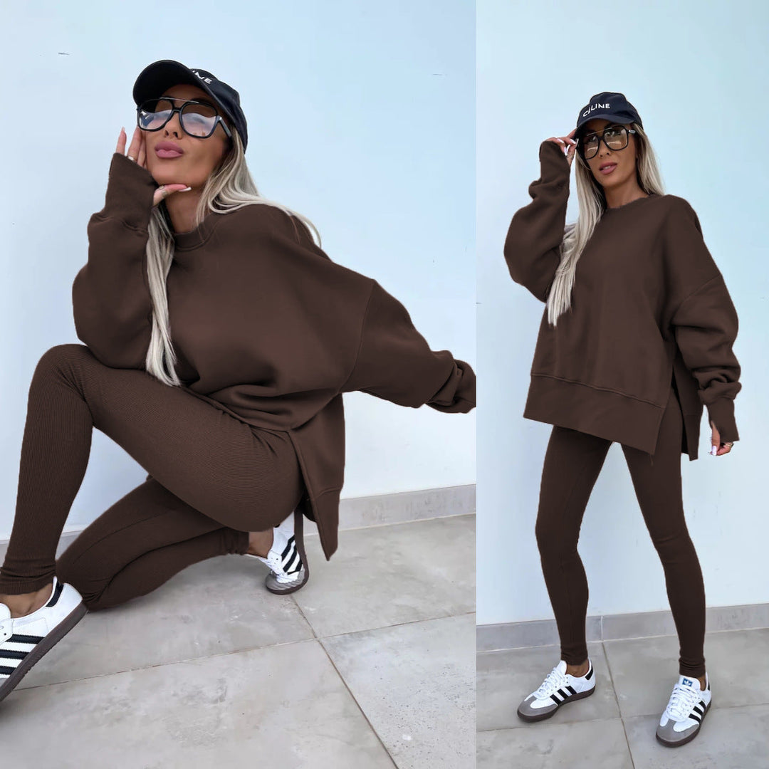 Stilla | Casual Løs Sweatshirt Bukser Sæt