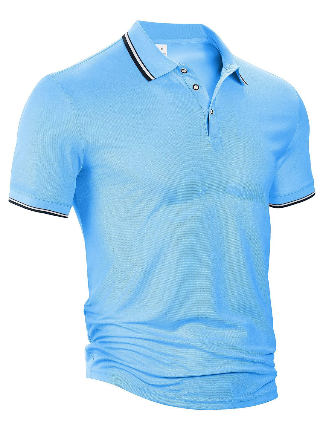 Herrer polo t-shirt med åndbar struktur og modige accenter Stilla