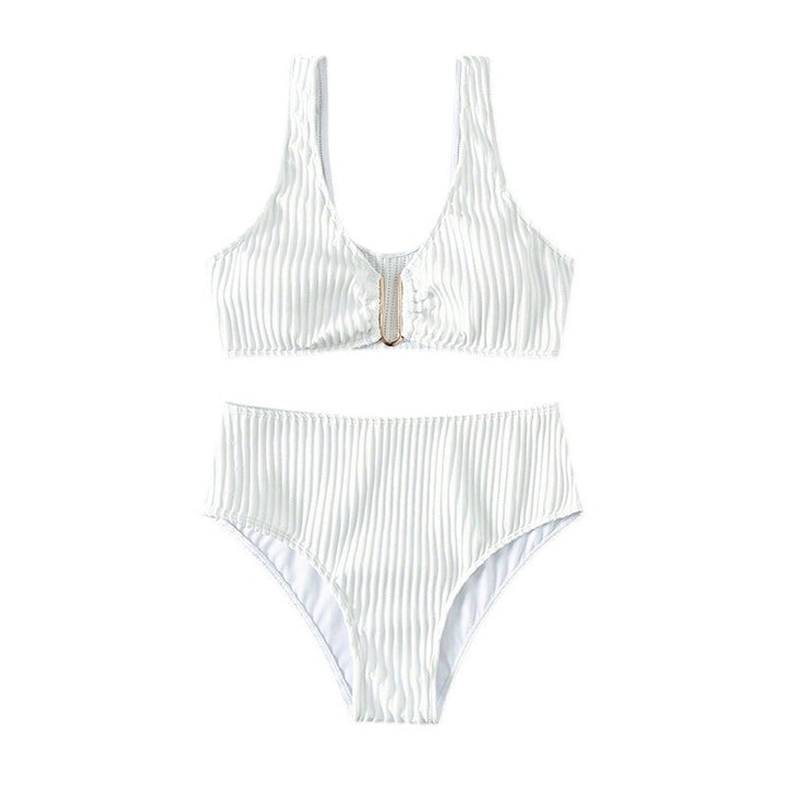 Kvinder Høj talje Bikini sæt med elegant struktur Skovae