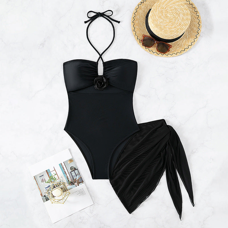 Dame Enkelt Badeanstik med moderne Cut-Out og elegant Wickeldetail Skovae