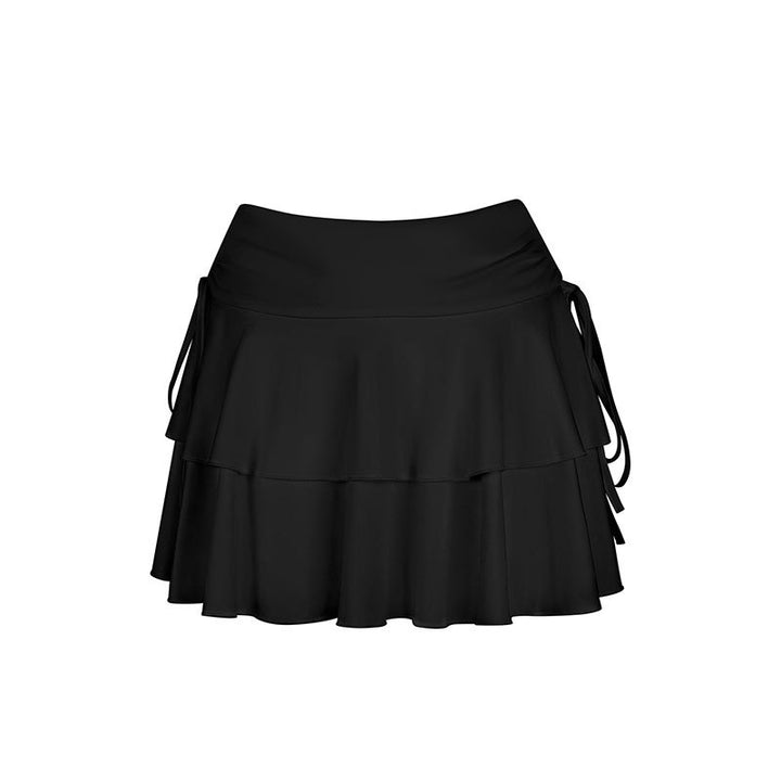 Dame Sporty Tennis Skirt med Flæse Detaljer og Side Snore Skovae