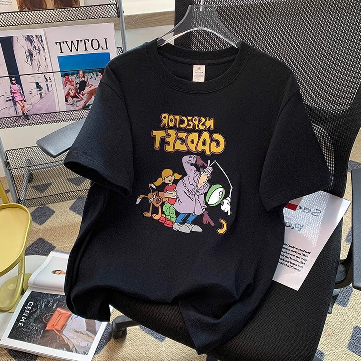 Dame T-shirt med humoristisk cartoon-design og højkvalitets tryk Stilla