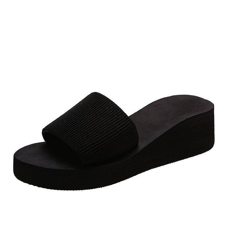 Dame Wedge-sandaler med stilfuld rem i ribdesign Stilla