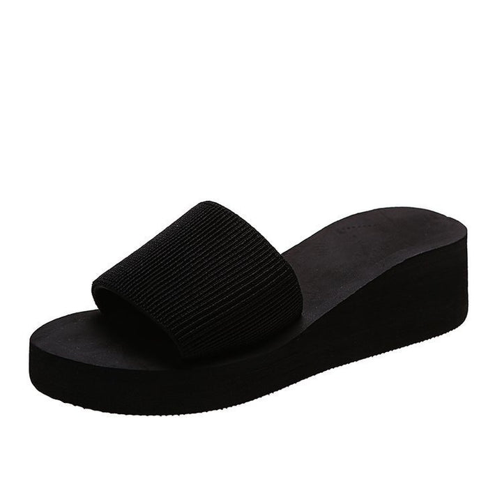 Dame Wedge-sandaler med stilfuld rem i ribdesign Stilla