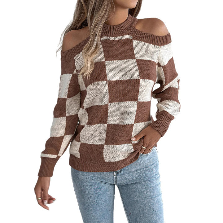 Dame Offshoulder-Tern Pullover Stilla