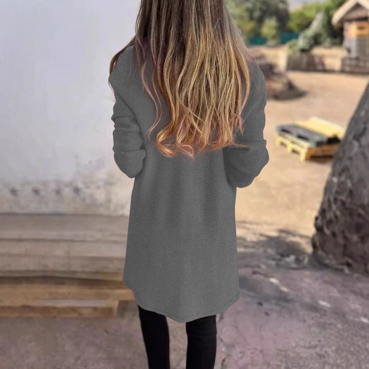 Kvinders afslappede oversized jakke med side lommer og åben krave Stilla