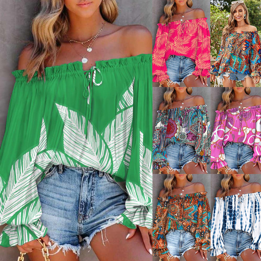 Dame Off-Shoulder Batik Bluse Stilla