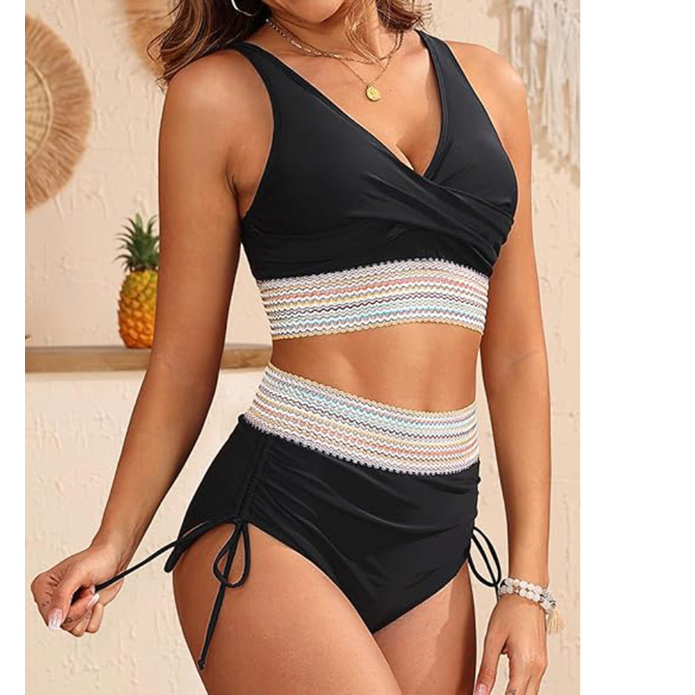 Dame bikini-sæt med justerbar linning og elegant overdel Stilla
