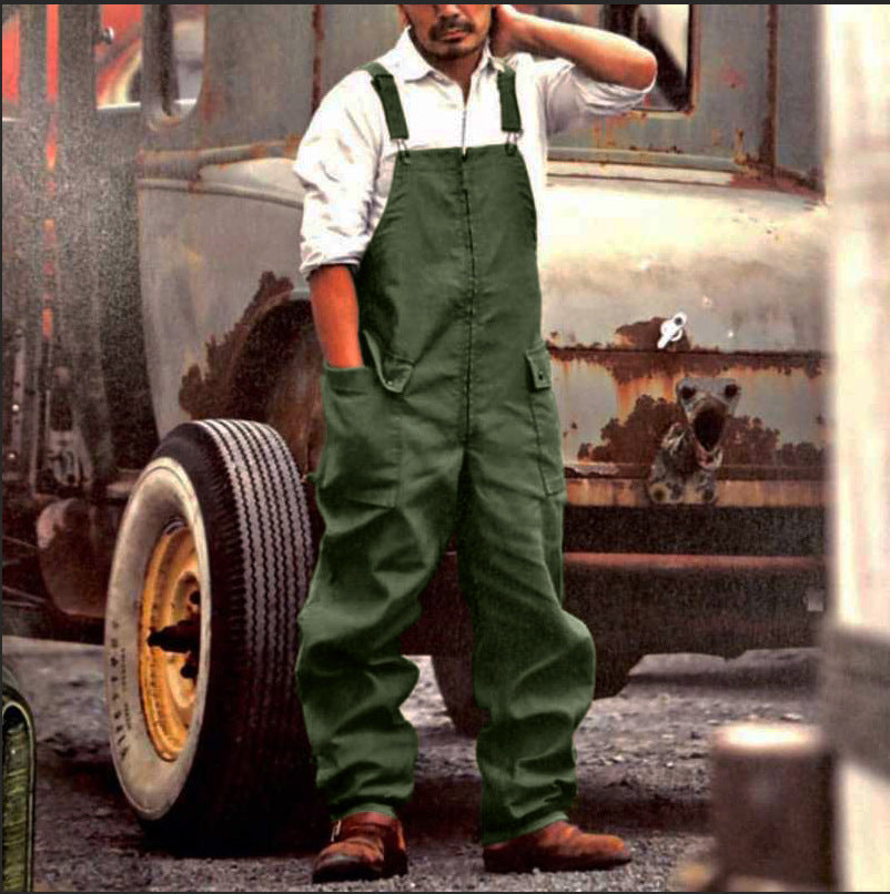 Herre buks med seler lavet af robust bomuldsblanding i vintage look Stilla