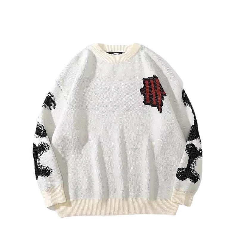 Dame sweatshirt med iøjnefaldende skeletmønster Stilla