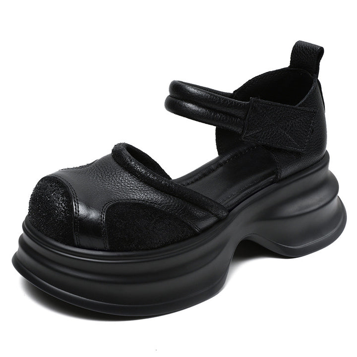 Femme Casual Plattform Mary Jane sko med justerbare stropper Stilla