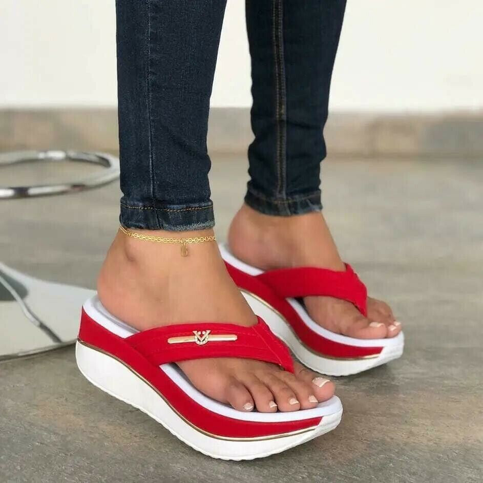 Dame Wedge-Pantoletten med ergonomisk fodseng og stilfuldt design Stilla
