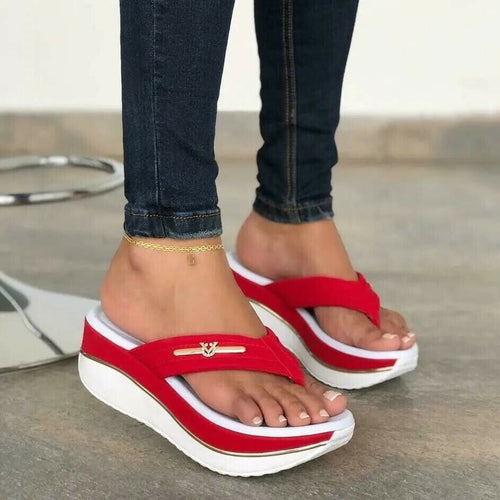 Dame Wedge-Pantoletten med ergonomisk fodseng og stilfuldt design Stilla