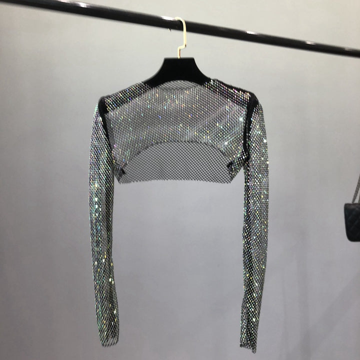 Dame netop med glitrende design og elastiske ærmer Stilla