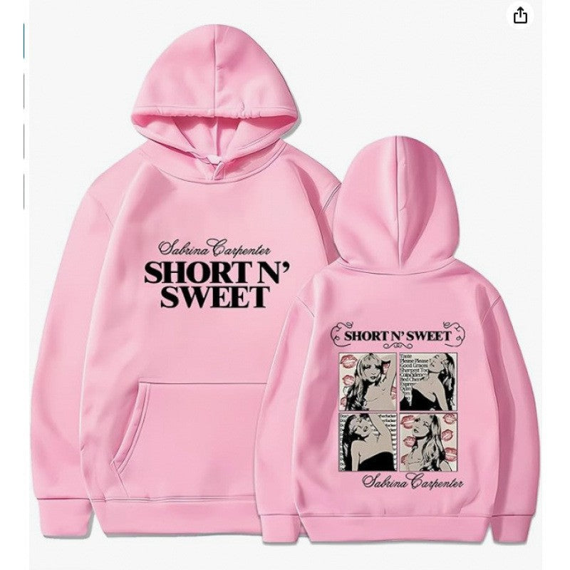 Kvinde hoodie med unikt tegneserie design og kunstnerisk tryk Skovae