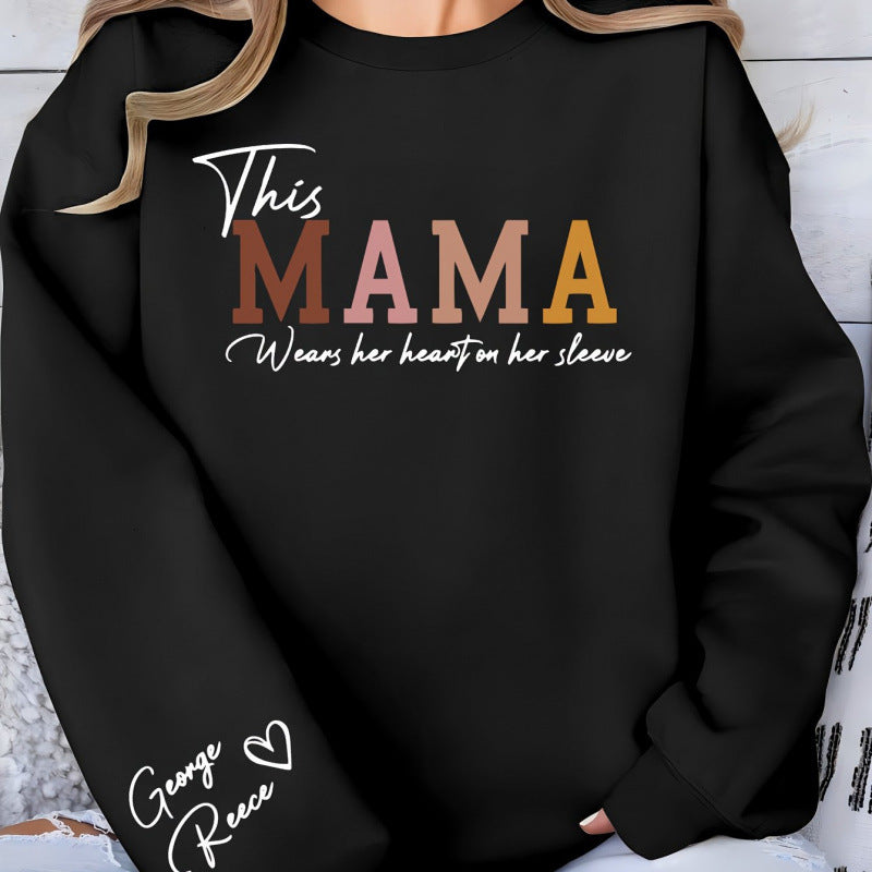 Kvinders sweatshirt med inspirerende mortryk og komfortabel pasform Stilla