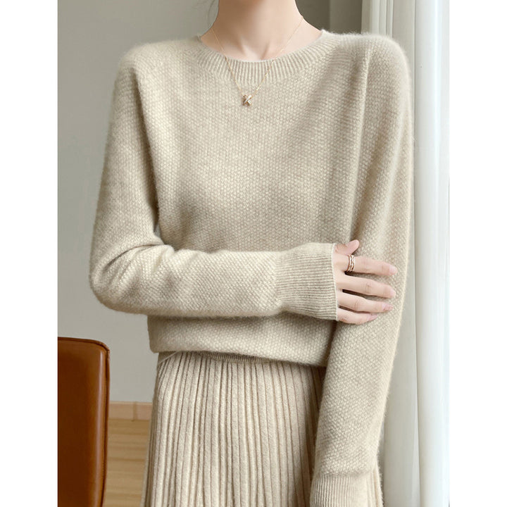 Damer finstrikket pullover med en løs pasform og elegant rund halsudskæring Stilla