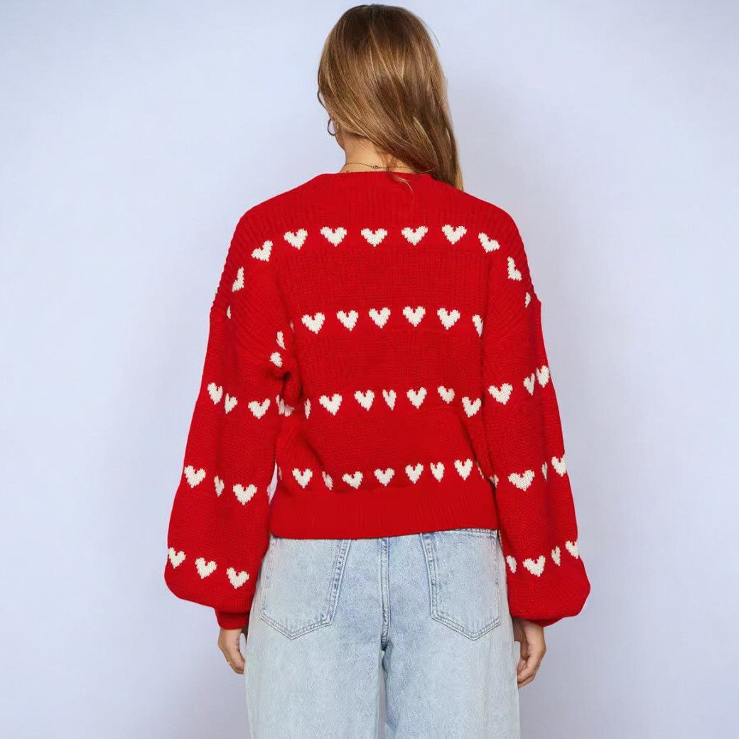 Stilla | Smuk Pullover Med Hjerte Mønster