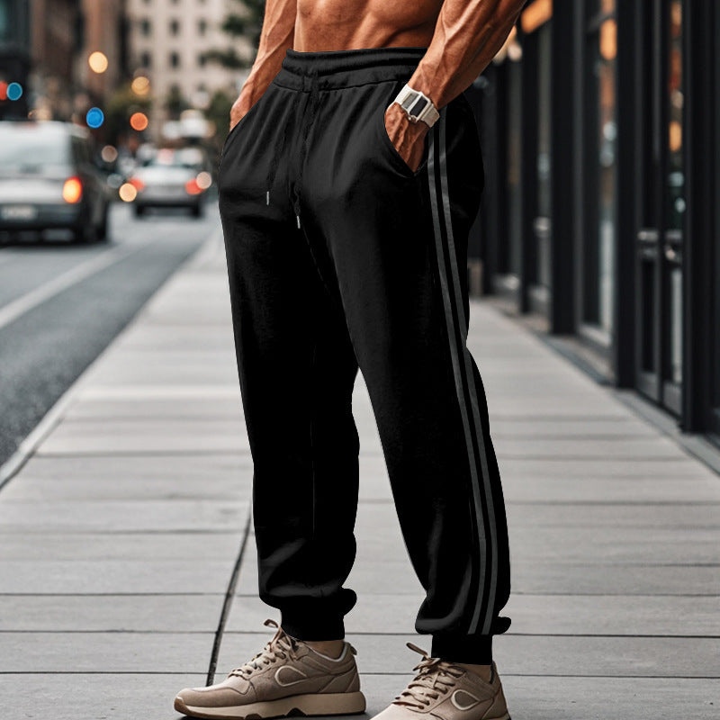 Herrer Sporty Joggingbukser med side striber Stilla