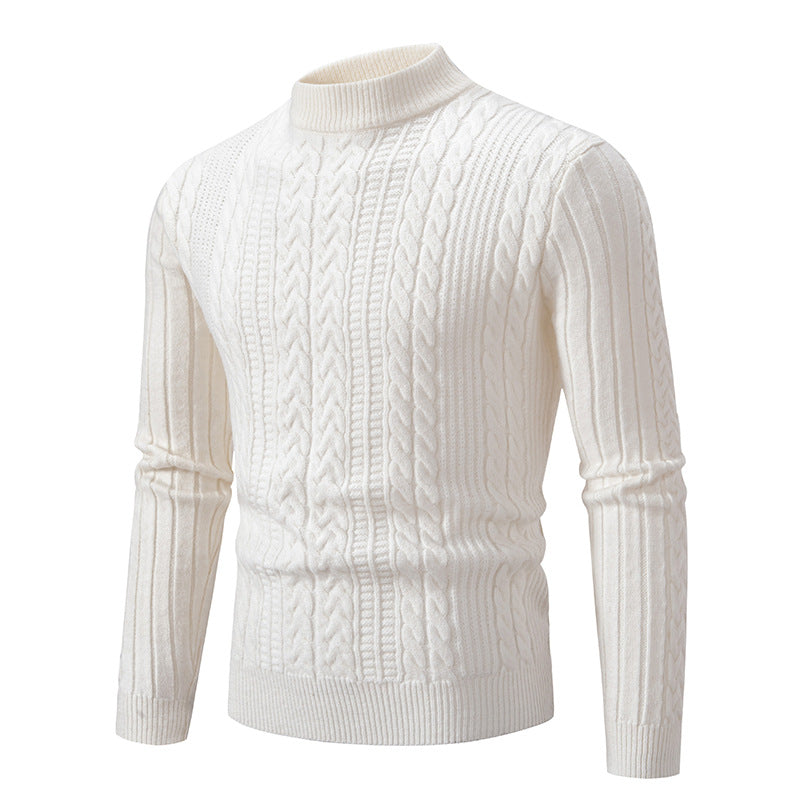 Herrer struktureret kabelstrik sweater Stilla